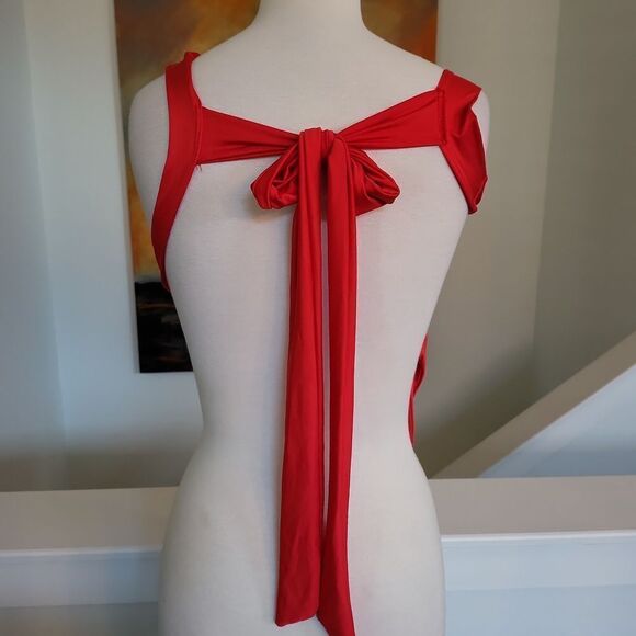 Red stretchy bodysuit Size S...CLOSING CLOSET - Picture 2 of 5